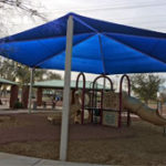 Blue Awning on Playground