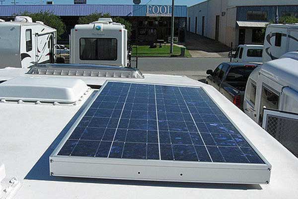 Camper with Solar Panels