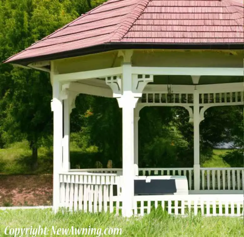 DIY gazebo in North Carolina built from raw materials and lumber