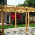 DIY Pergoloa custom built backyard