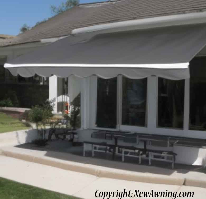 basic DIY retractable awning from kit