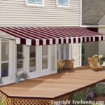 concept home with awning and custom wood deck