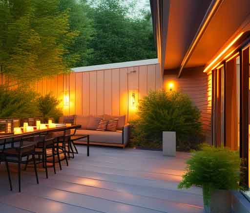 wall outdoor lights on patio